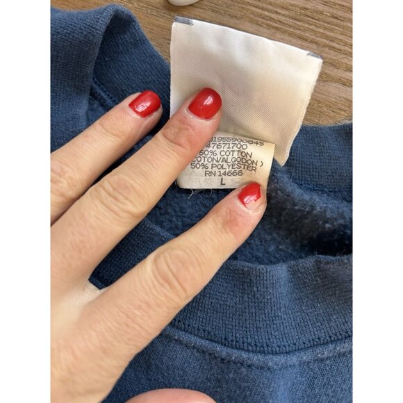 VTG 90s Christmas Stocking Golf Clubs Balls Faded Crewneck Sweatshirt - Picture 3 of 8